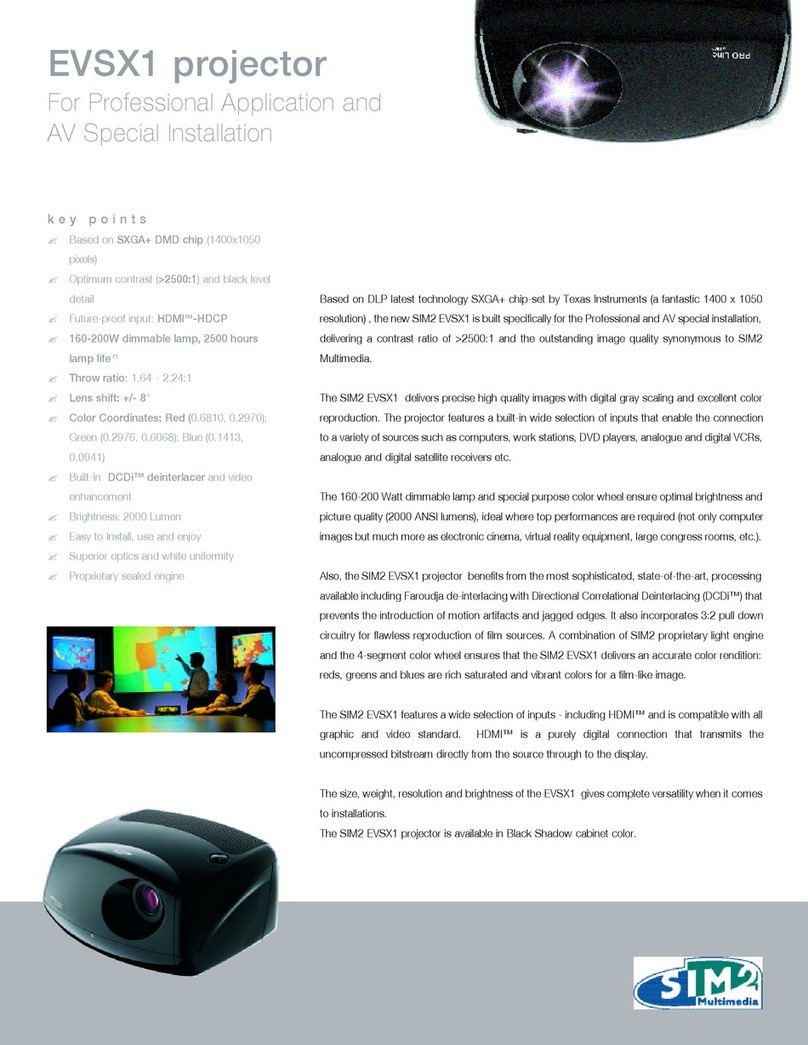 Sim2 EVSX1 User manual