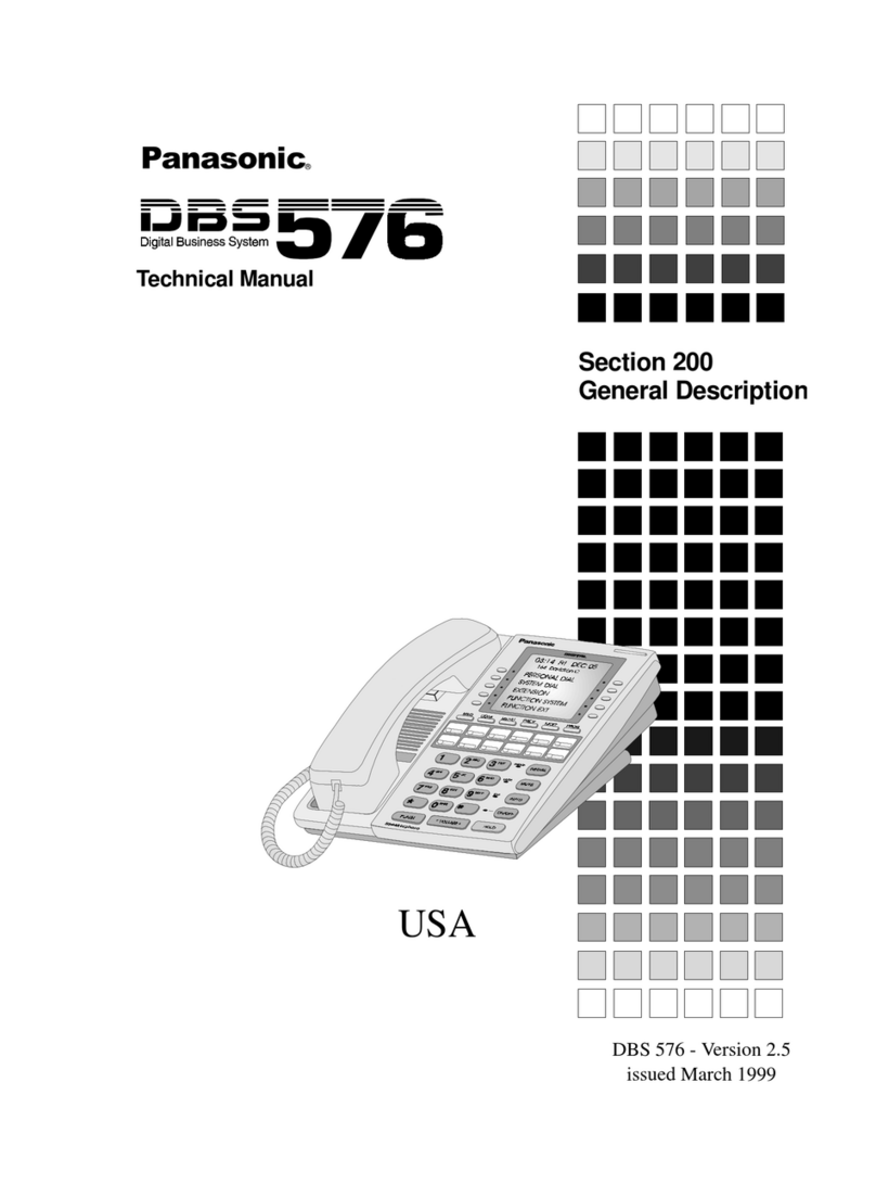 Panasonic DBS 576 Section 300 Technical manual