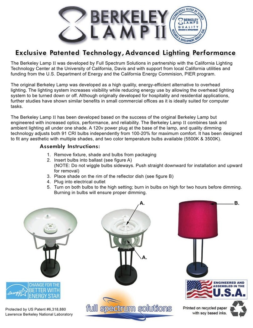 Full Spectrum Solutions Berkeley Lamp II User manual