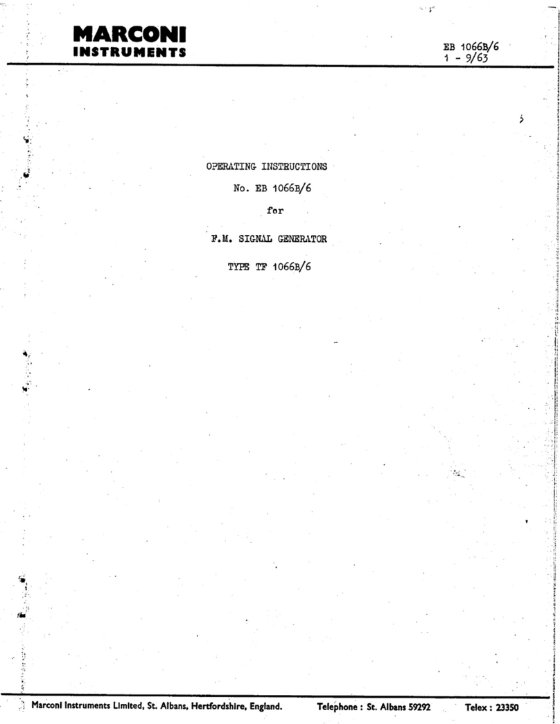 Marconi Instruments TF 1066B/6 operating instructions Marconi Instruments TF 1066B/6 operating instructions