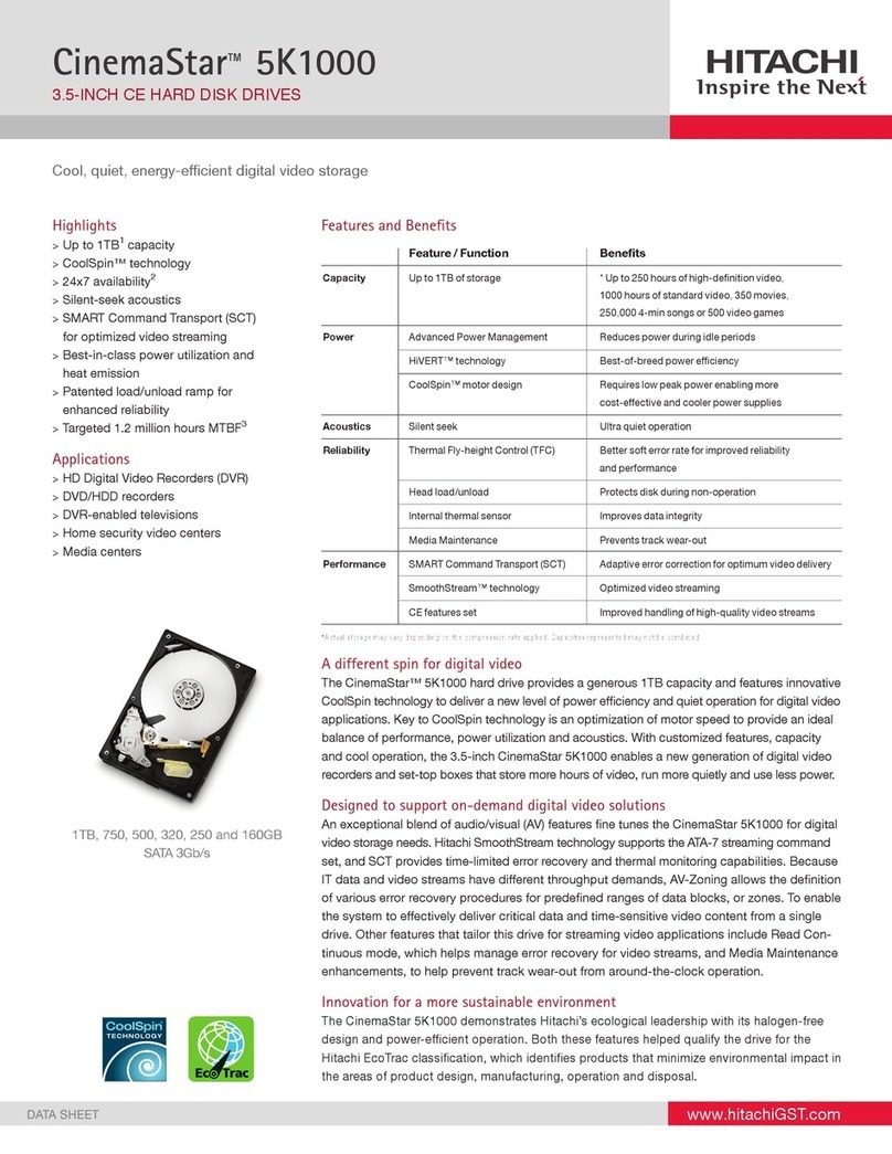 Hitachi CinemaStar 5K1000 User manual