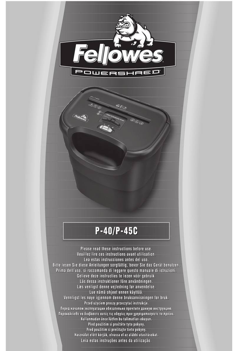 Fellowes PowerShred P-40 User manual Fellowes PowerShred P-40 User manual