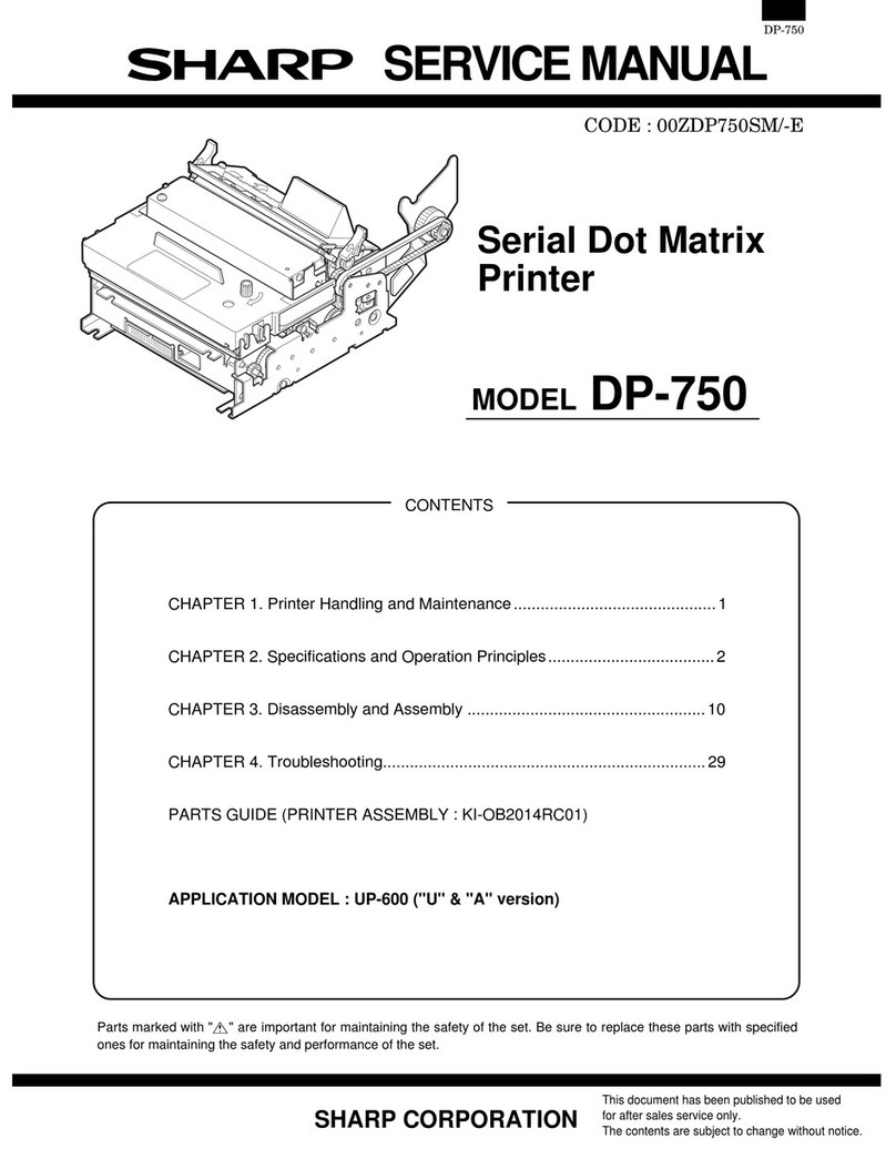 Sharp DP-750 User manual