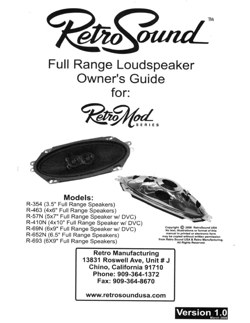 RetroSound R-354 User manual