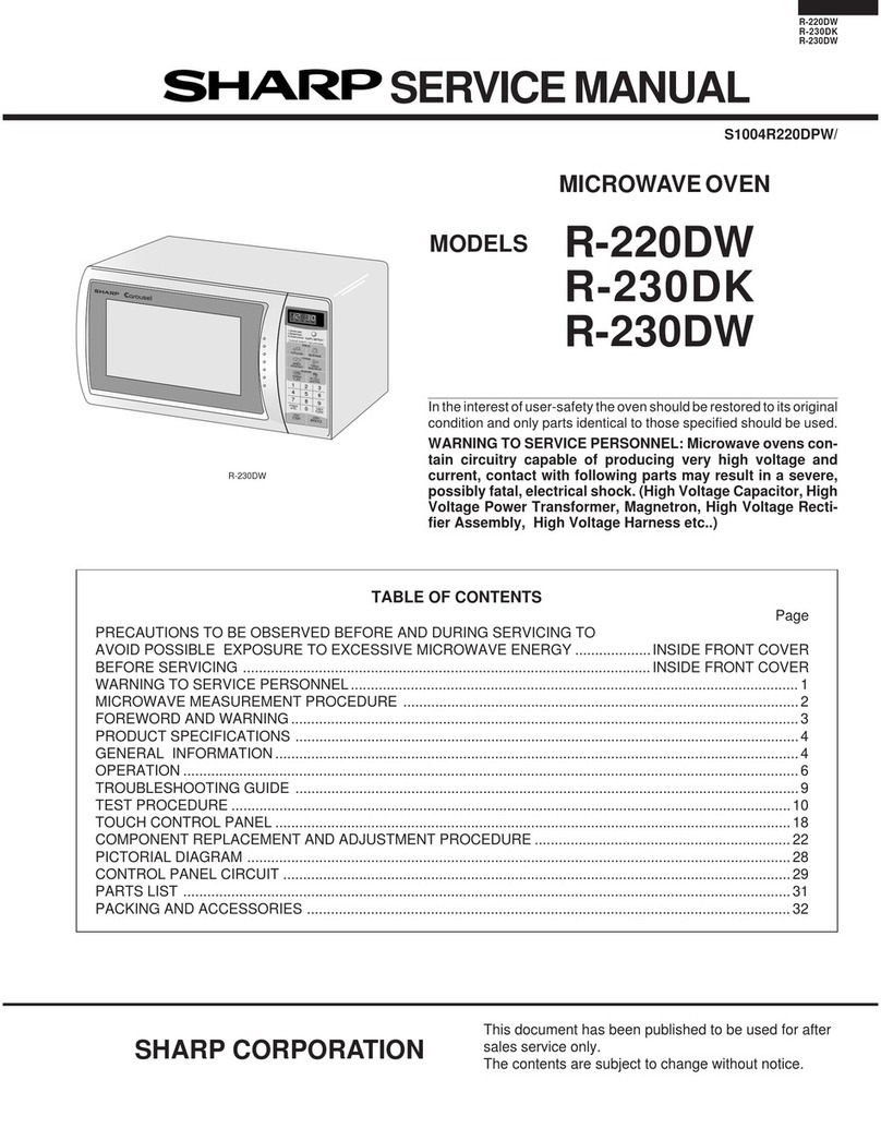 Sharp R-220DW User manual