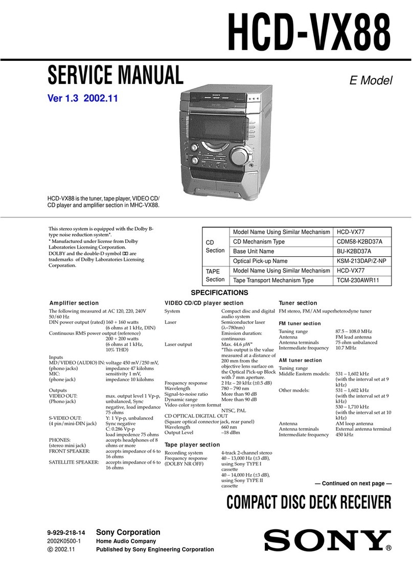 Sony HCD-VX88 User manual