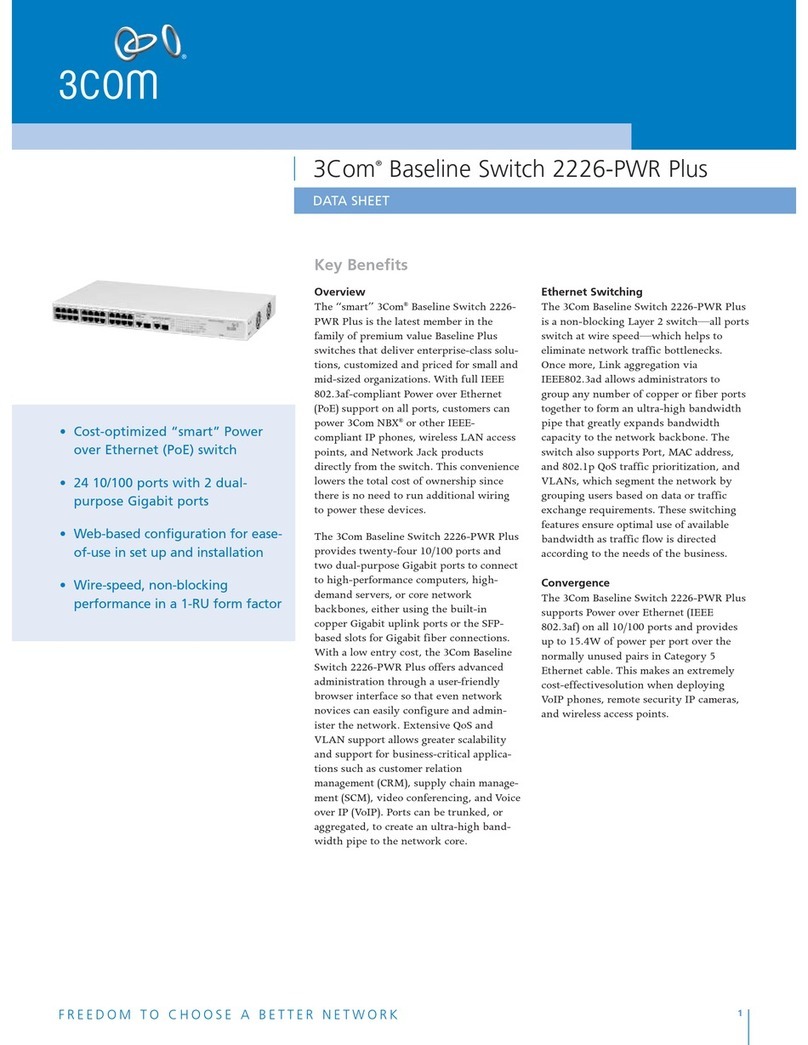 3Com Baseline 2226-PWR Plus datasheet