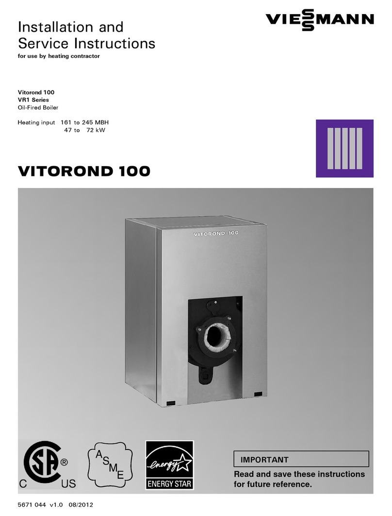 Viessmann VITOROND 100 VR1 Series Installation and service instructions
