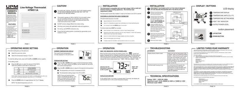 UPM HTM511A owner's manual