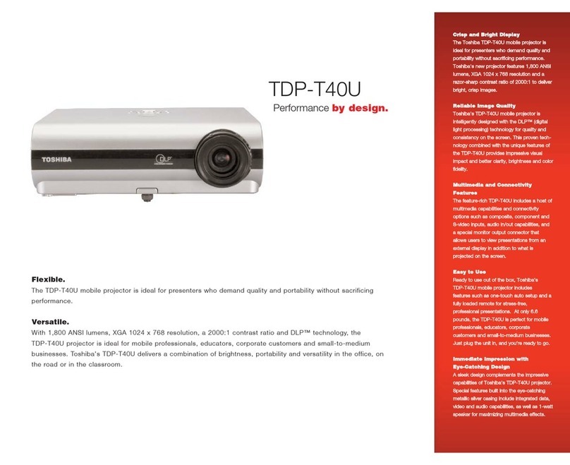 Toshiba TDP-T40U User manual