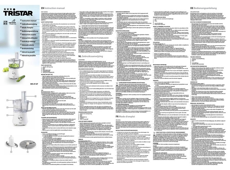 TriStar MX-4167 instruction manual