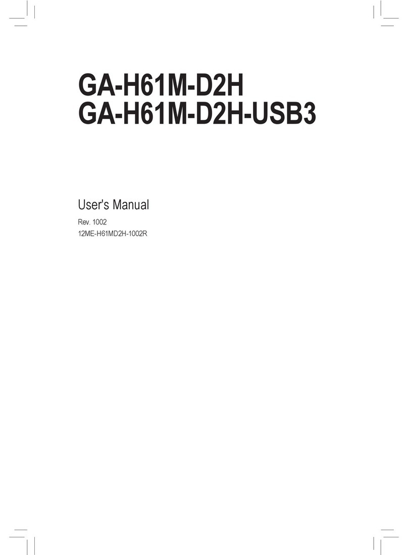 Gigabyte GA-H61M-D2H User manual