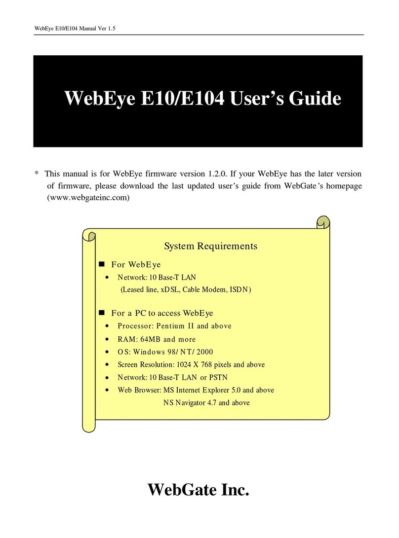 WebGate WebEye E10 user guide