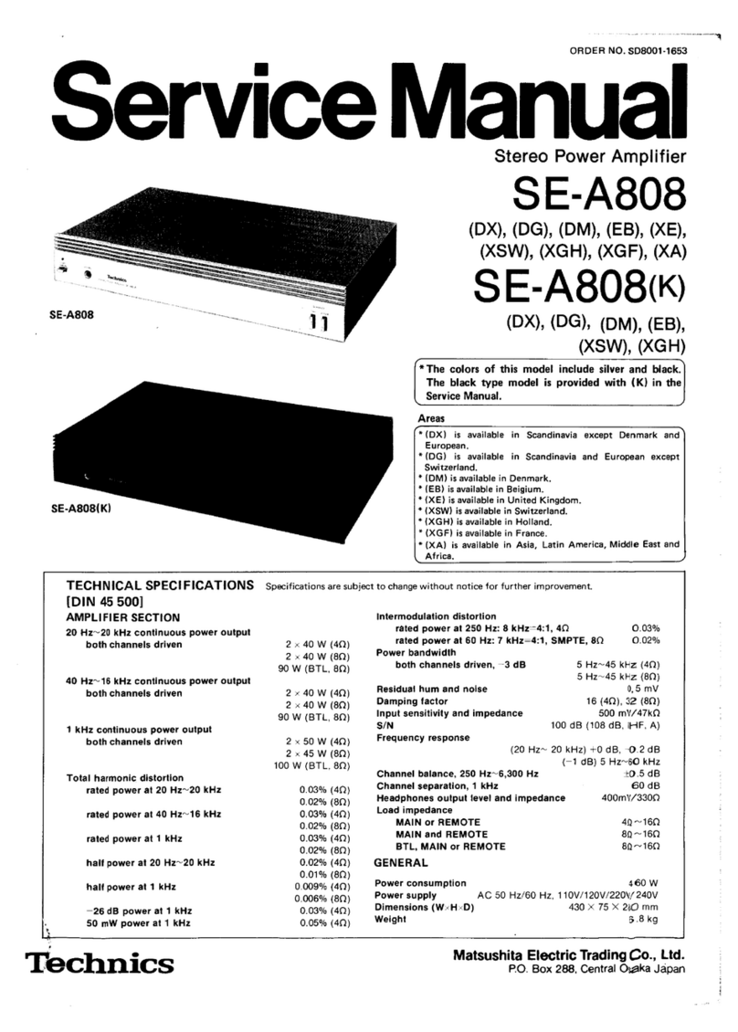 Technics SE-A808 User manual Technics SE-A808 User manual