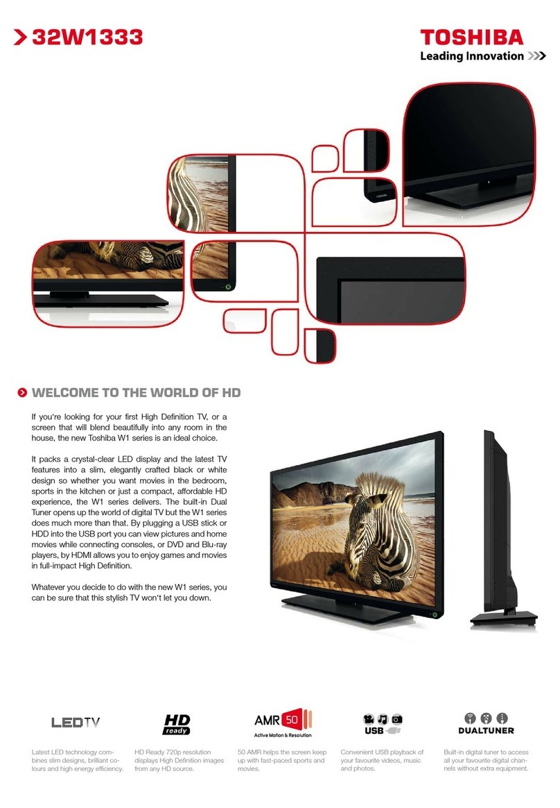 Toshiba 32W1333 Technical specifications