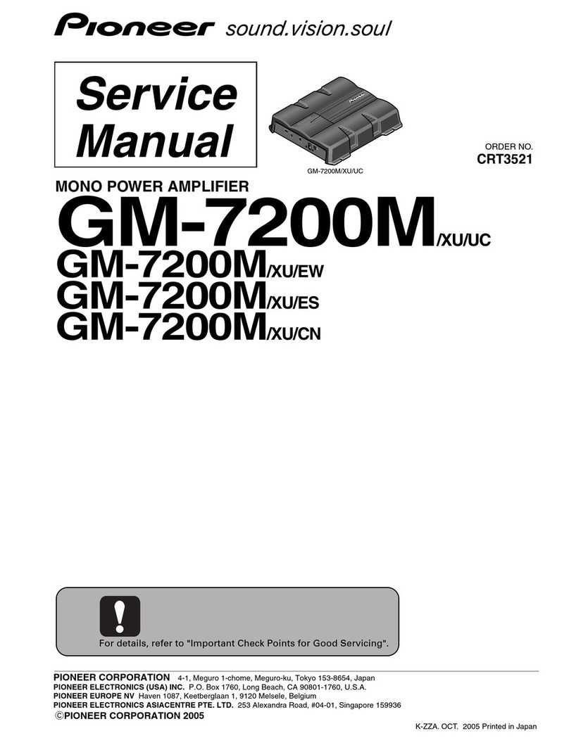 Pioneer GM-7200M/XU/US User manual