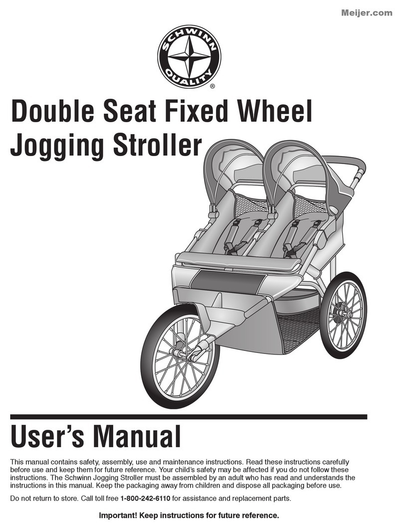 Schwinn Double Seat Fixed WheelJogging Stroller user manual