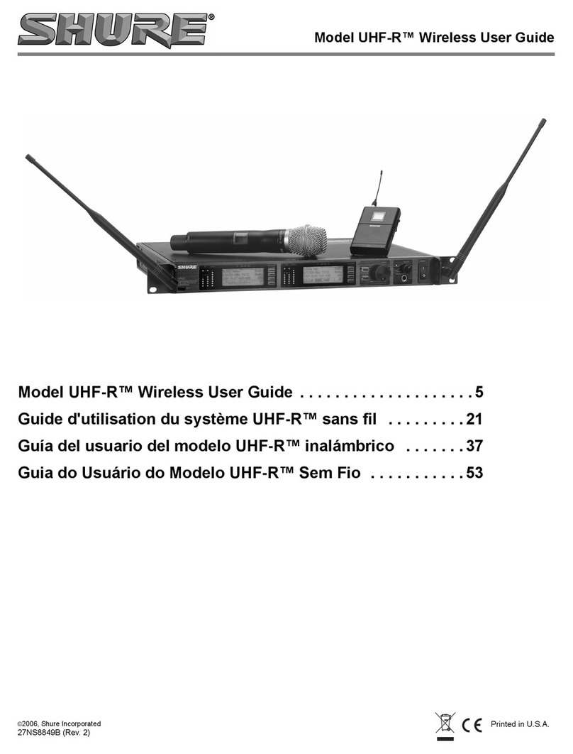 Shure UHF-R Wireless user guide