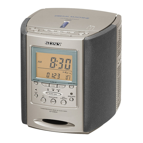 Sony Dreram Machine ICF-CD863V operating instructions