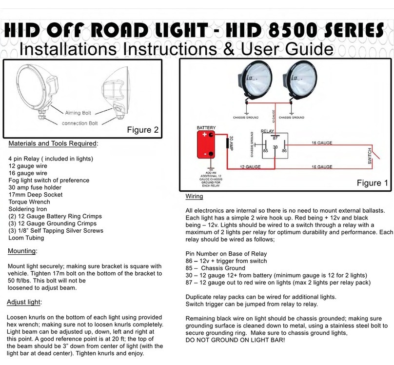 Vision X HID 8500 Series Installation instructions & user guide