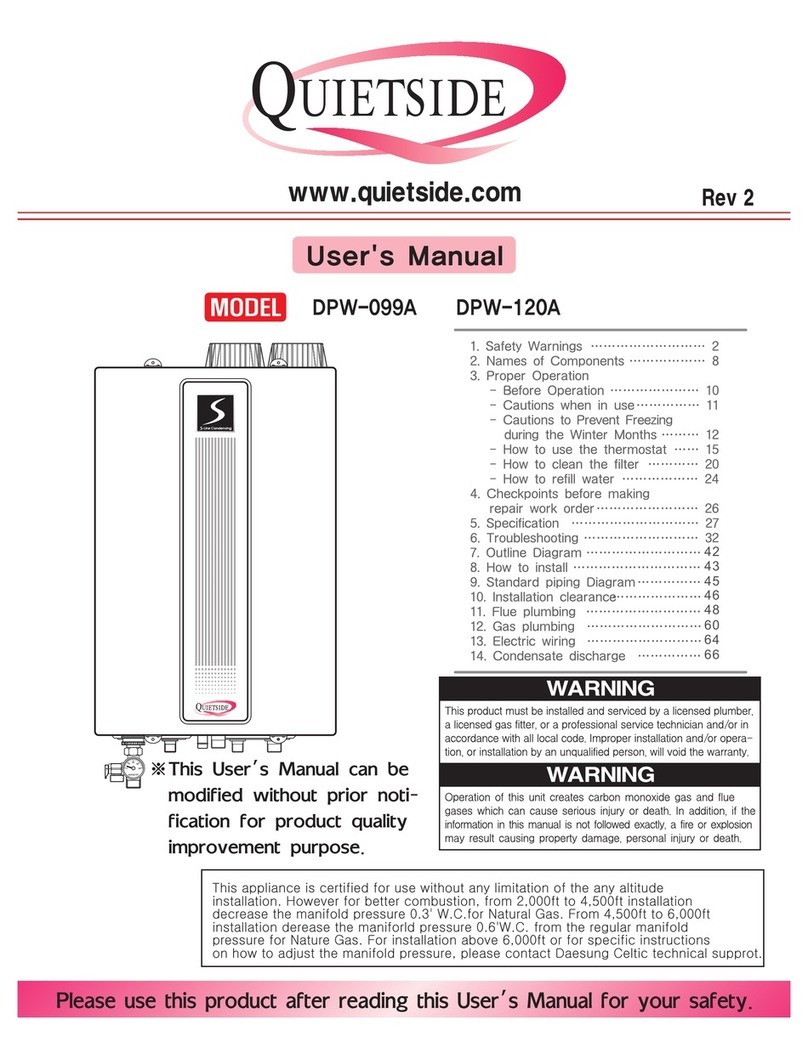 Quietside DPW-099A user manual Quietside DPW-099A user manual