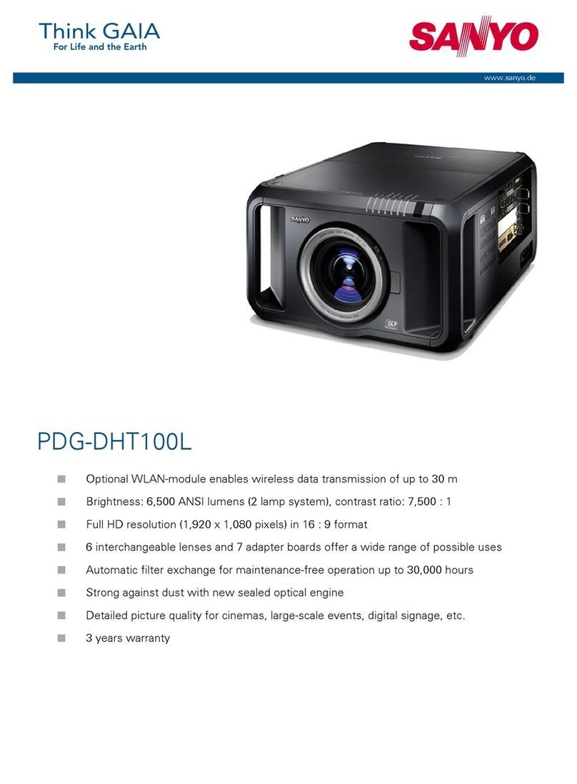 Sanyo PDG-DHT100L - DLP Projector - HD 1080p User manual
