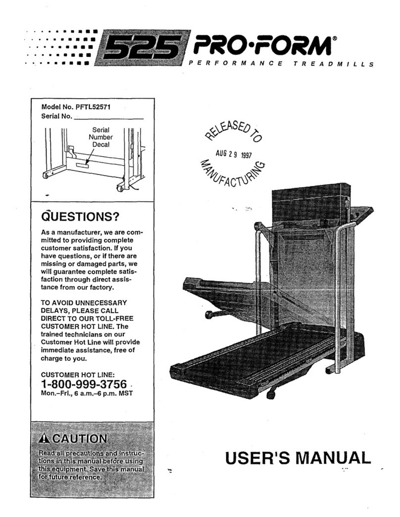 Pro-Form 525 User manual