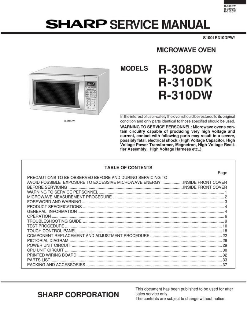 Sharp R-308DW User manual