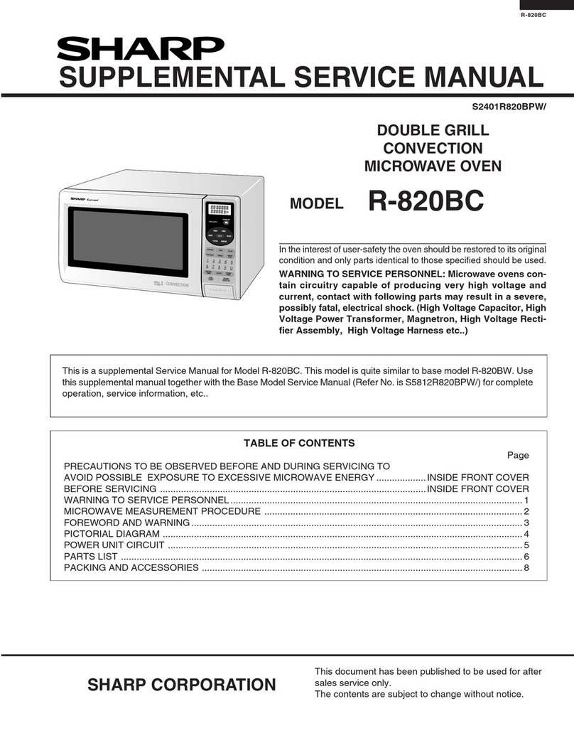 Sharp Carousel R-820BC User manual Sharp Carousel R-820BC User manual