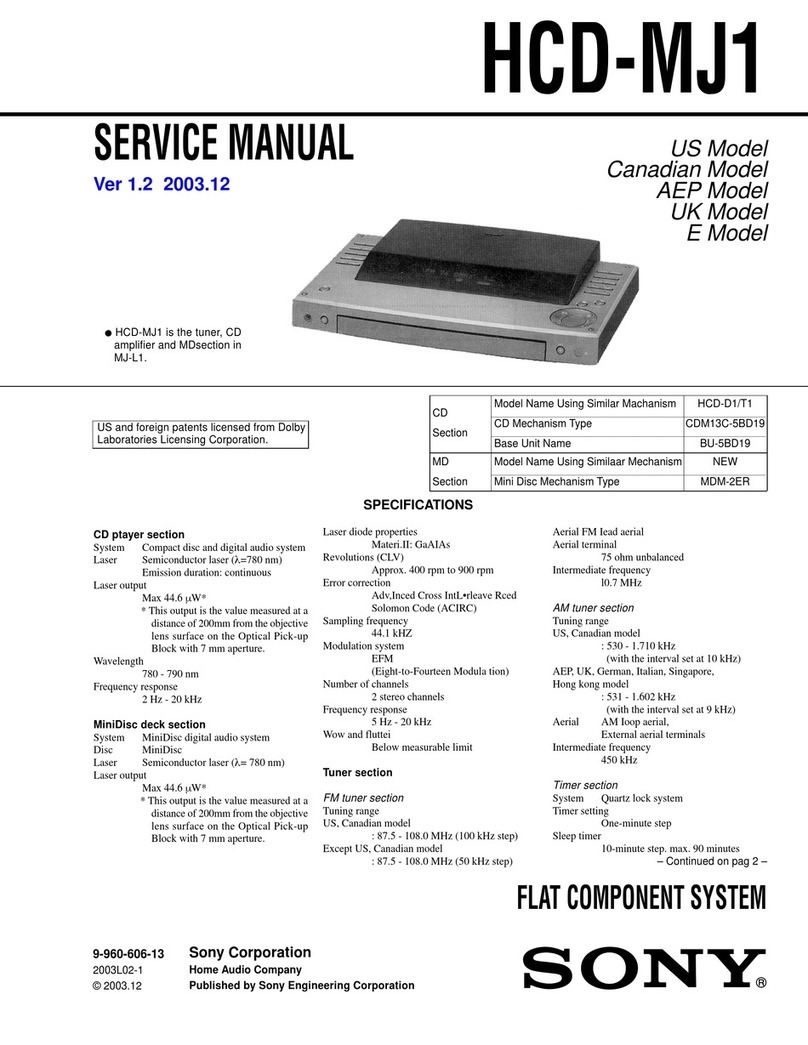 Sony HCD-MJ1 User manual
