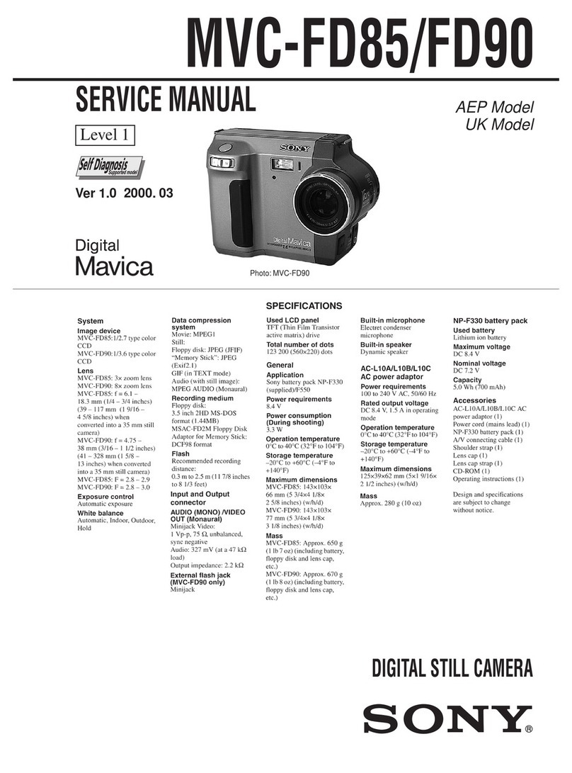 Sony MVC-FD90 - Mavica 1.2MP Digital Camera User manual
