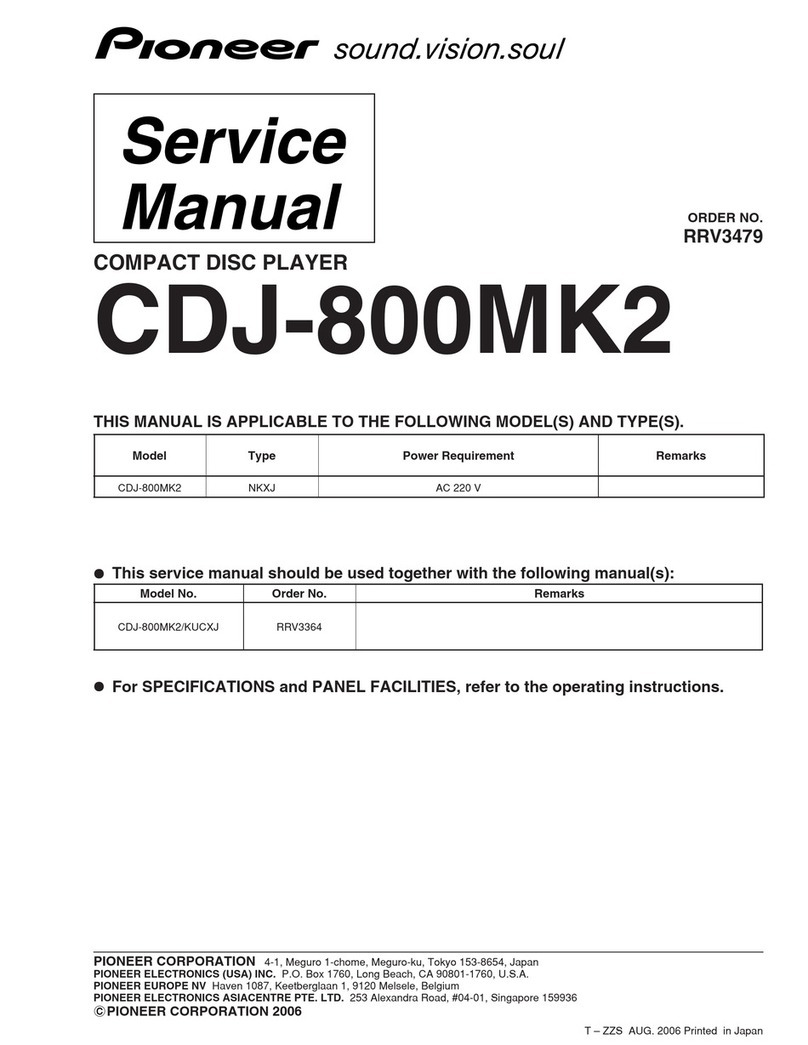 Pioneer CDJ-800MK2 Service manual