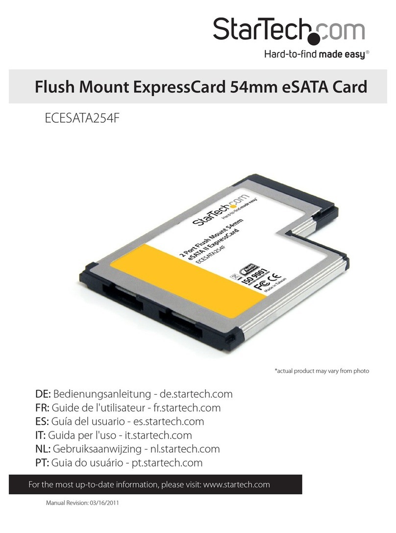 StarTech.com ECESATA254F instruction manual