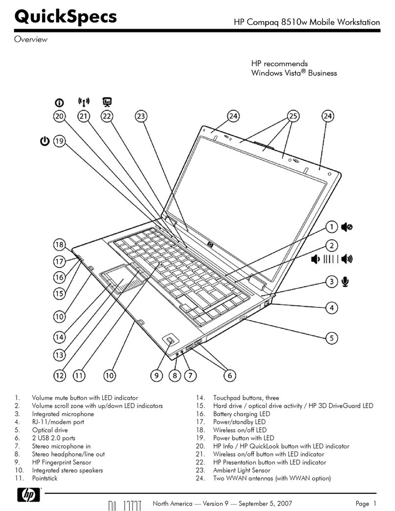HP Compaq 8510w User manual HP Compaq 8510w User manual
