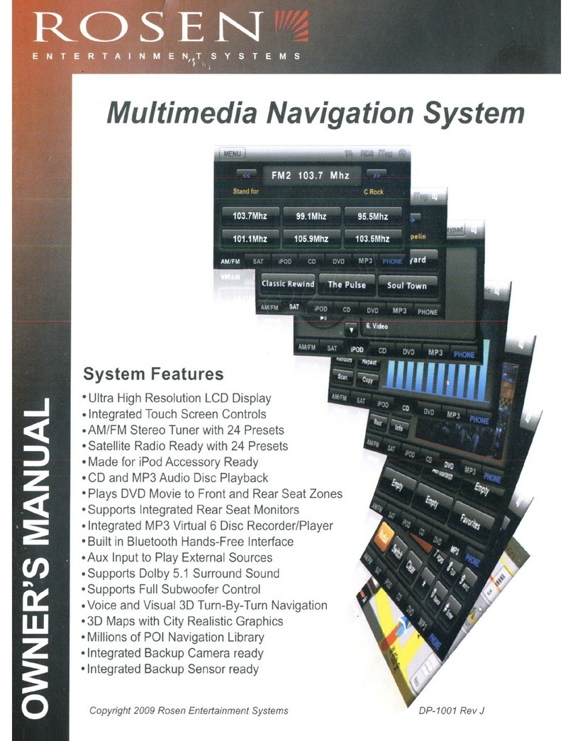 Rosen Multimedia Navigation System owner's manual
