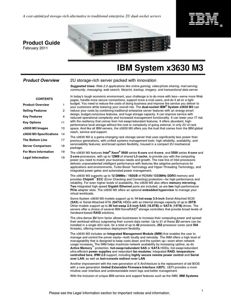 IBM x3630 M3 7377 specification