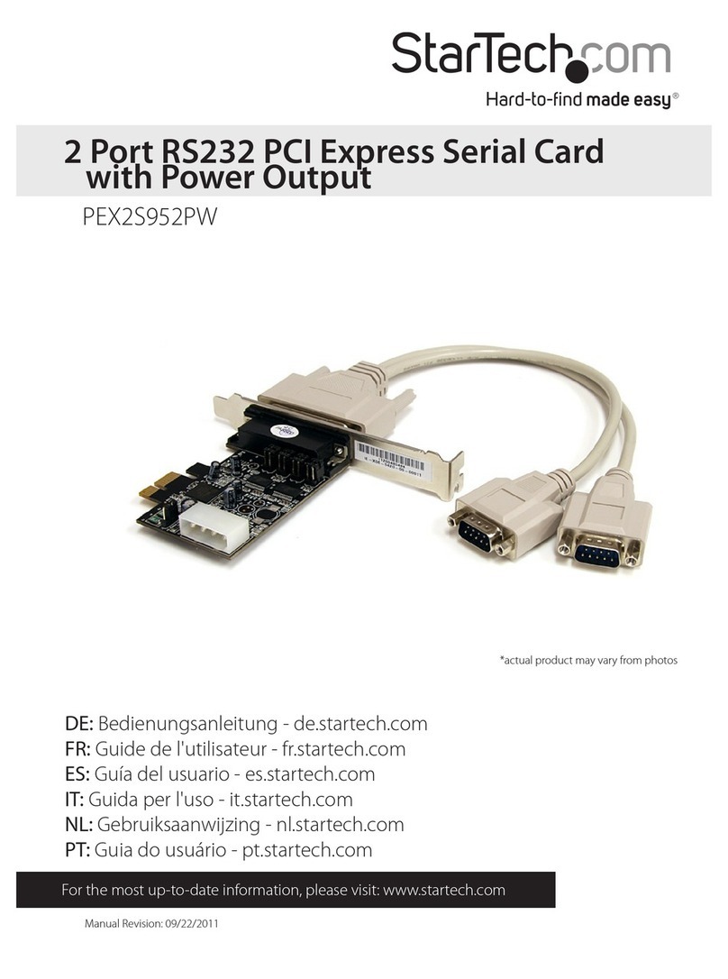 StarTech.com PEX2S952PW User manual StarTech.com PEX2S952PW User manual