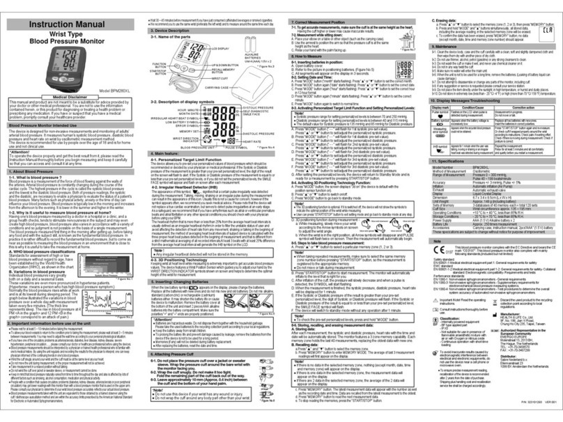 Health & Life BPM280XL instruction manual