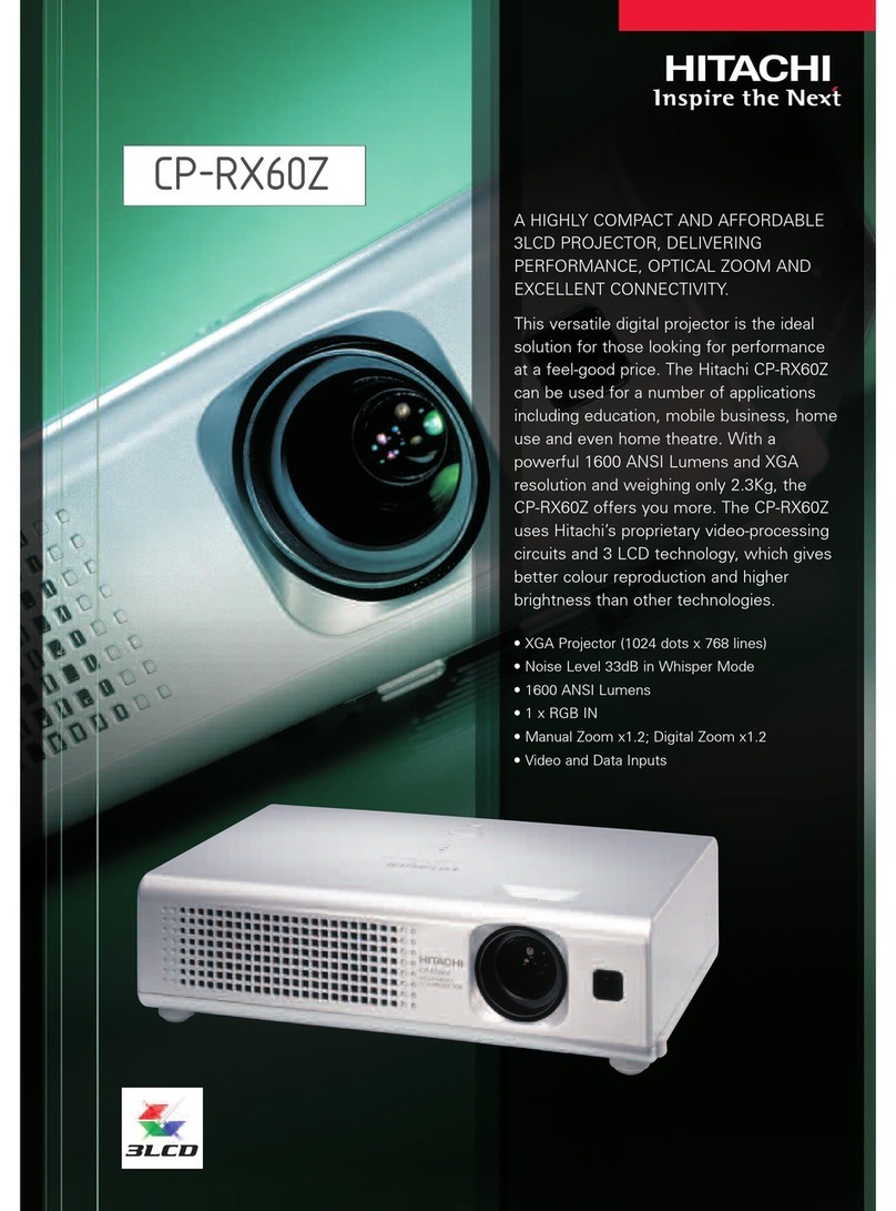 Hitachi CP-RX60Z User manual