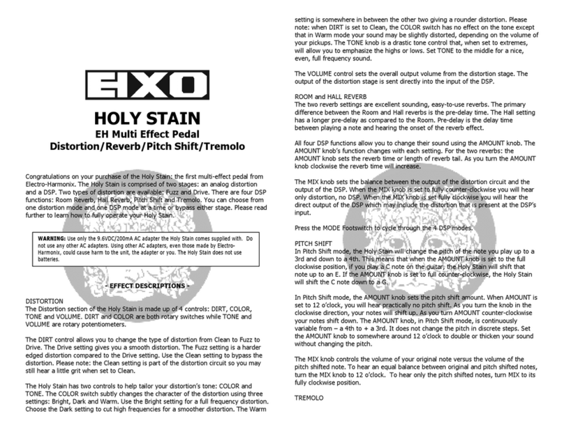 Electro-Harmonix HOLY STAIN quick guide