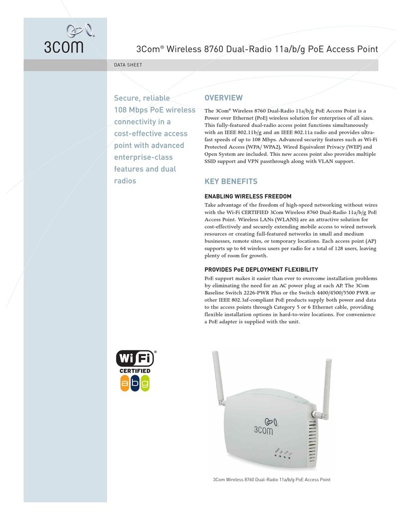 3Com 8760 - Wireless Dual Radio 11a/b/g PoE Access... User manual