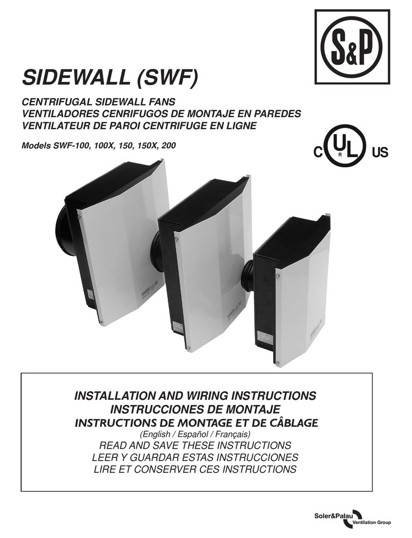 Soler & Palau SIDEWALL SWF-100 Assembly instructions
