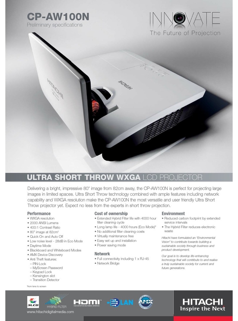 Hitachi Innovate CP-AW100N User manual