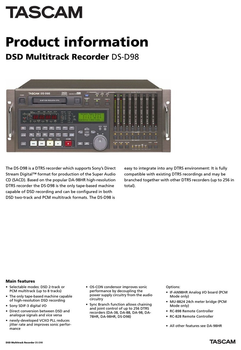Tascam DS-D98 User manual