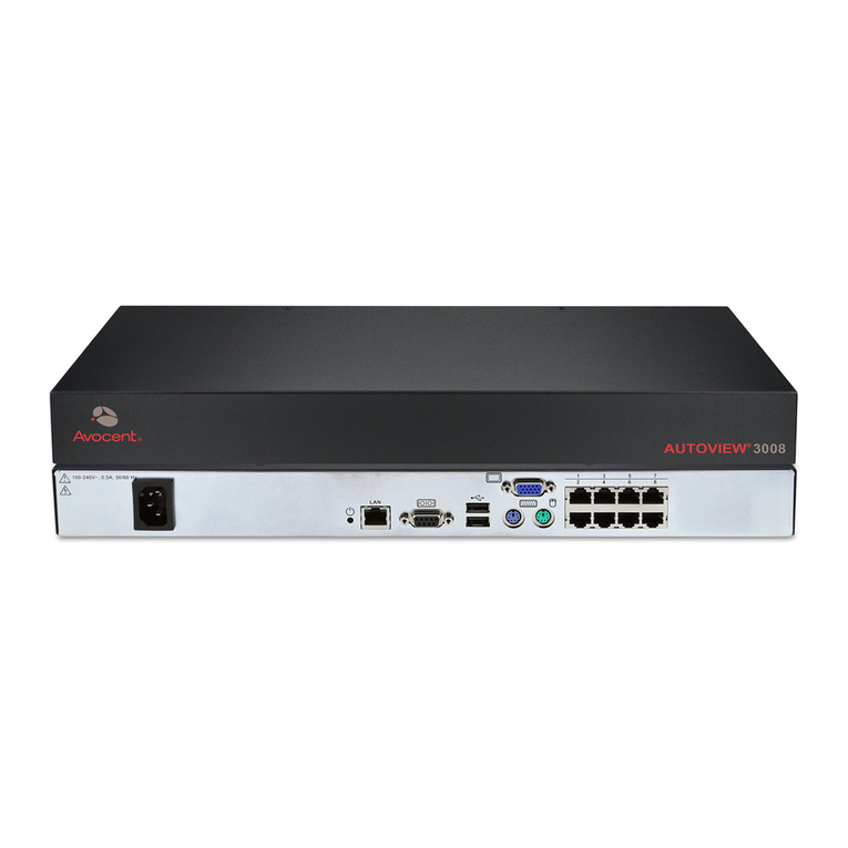 Avocent AUTOVIEW 3008 Installation and maintenance instructions
