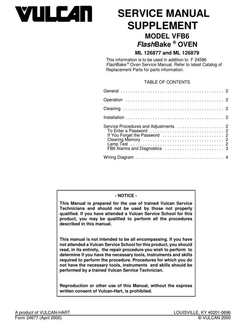 Vulcan-Hart FlashBake VFB6 Operating manual Vulcan-Hart FlashBake VFB6 Operating manual