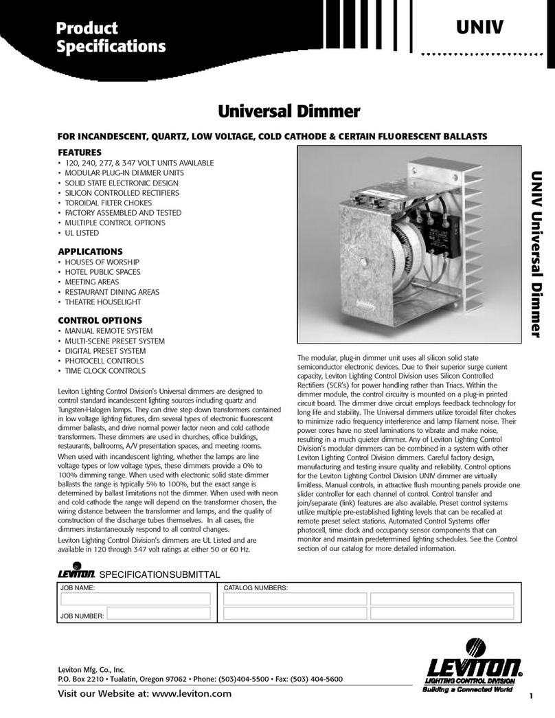 Leviton UNIV User manual