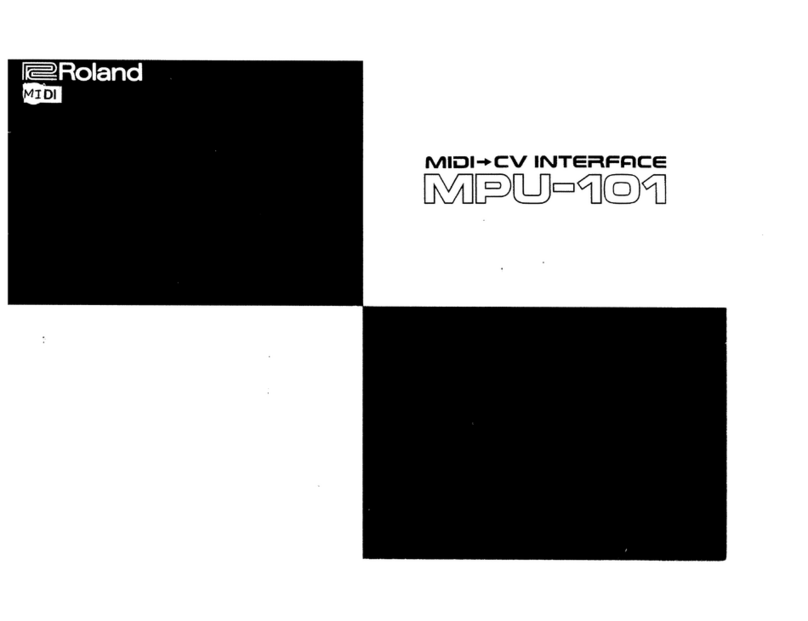 Roland MPU-101 Installation and operation manual