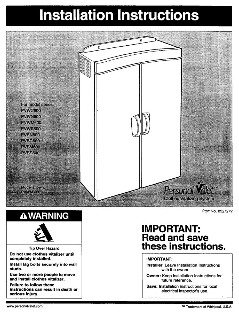 Whirlpool PVWN600 Series User manual Whirlpool PVWN600 Series User manual