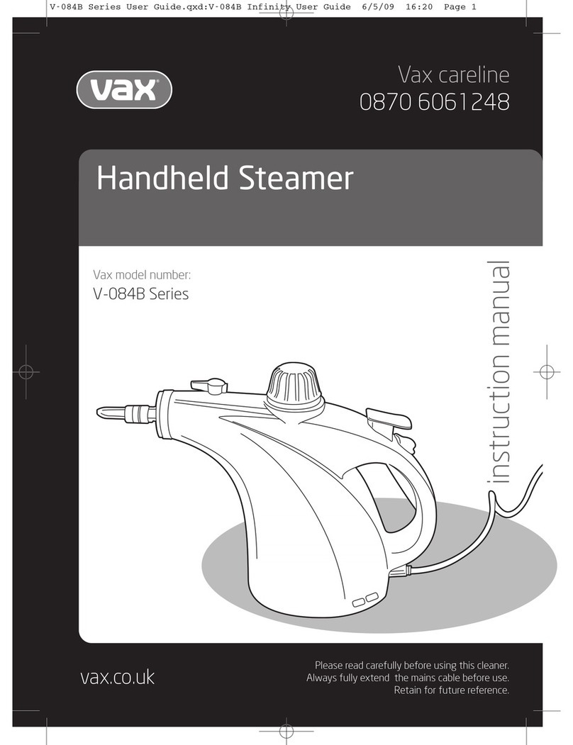 Vax V-084B Series User manual Vax V-084B Series User manual